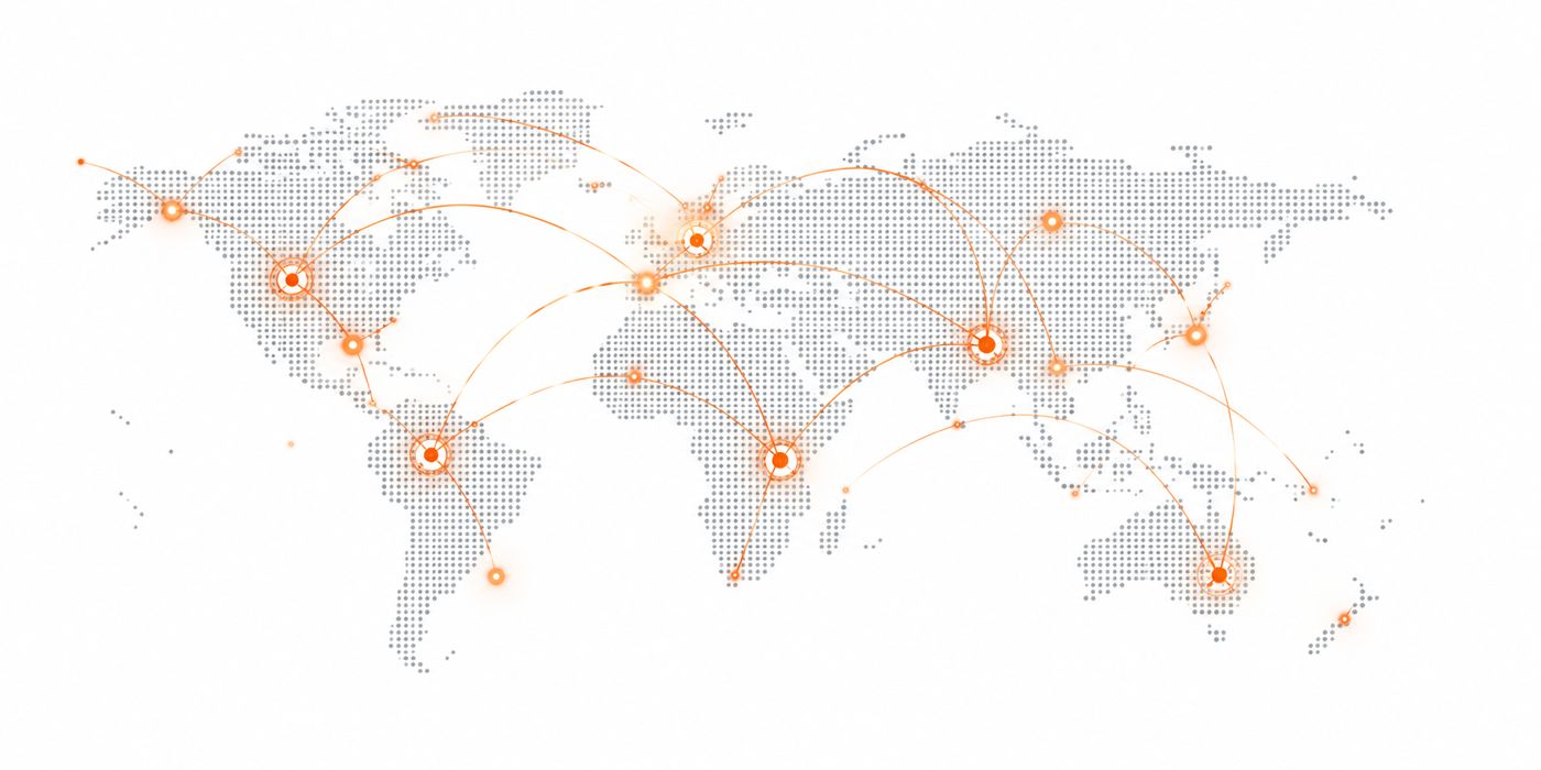 World map showing TechRiot IT’s client network